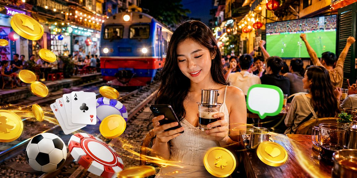 Người dùng Hà Nội chơi bài và theo dõi sự kiện thể thao tại quán cà phê